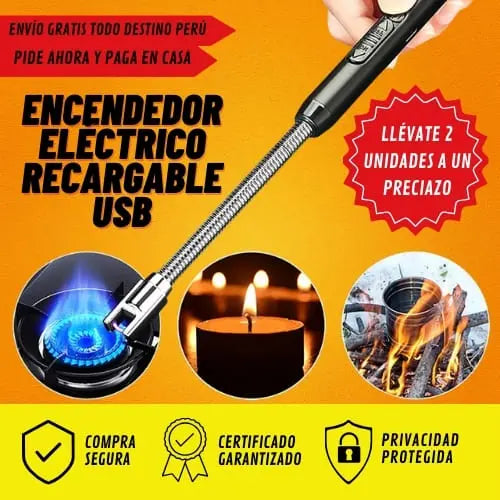 ENCENDEDOR ELÉCTRICO RECARGABLE (1 PAR)